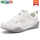 
CARTELO leather bag-toe sandals for women 2025 new summer new mother hollow flat sole sports soft sole beach shoes Q682 meters gray leather 37