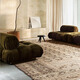 
Visual flavor imported handmade natural jute carpet retro living room bedroom versatile living room floor mat SD-15886 80x150CM 80x150CM suitable for bedside
