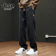 JEEP SPIRIT2025 Summer New Thin American Casual Pants Men's Trendy and Evergrande High Street Trendy Loose Straight Imitation Denim Trousers 2901 Black Regular XL [Suggested 125-145Jin [Jin equals 0.5 kg]]