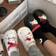Minghuitong Hellokitty Hole Shoes Cute Cartoon Kitty Cat Women ins Лето, не скользящие тапочки с толстыми толстыми, на улице в черном ремеше