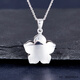 Jibaolou PT950 platinum pendant, colorful five-petal flower platinum pendant (excluding chain) 2.26g