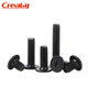 Creaby black 304 stainless steel cross flat head screws thin head large flat head screws CM computer screw machine screws M3x5 (50 pcs)