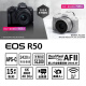 Canon [hasta 24 períodos sin intereses] La cámara micro-singular EOS R50 es compacta y portátil. Vlog disparando récord diario. Video 4K. R50 18-45 Máquina de desactivación original. Blanco. Paquete un paquete básico. Tarjeta 64G + 699 paquete de regalo de batería.