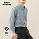 BLACKMONDAY pure cotton brushed plaid shirt men's long-sleeved cotton anti-wrinkle men's formal business casual shirt