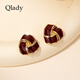 Qlady red oil dripping geometric earrings for women 2024 new retro autumn and winter earrings feminine earrings high-end gift