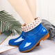 Aolie Regenstiefel für Frauen mit niedriger Zylinder Nicht-Schlupf-Modeküche Frauen Regenstiefel Kurzzylinder modische Wasserschuhe Rindfleisch Sehnen Sohle Kleidung resistente Regenstiefel rot (Einzelschuhe) 38