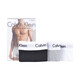 Calvin Klein underwear men's ck three-pack jacquard cotton anti-pinch hip low waist boxer underwear U2664 XL Chinese Valentine's Day gift