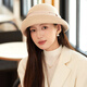 Xiangxue Yuxiu high-end French wool hat for women autumn and winter 2025 new elegant versatile felt hat Hepburn style face-showing small hat for women camel M (56-58cm)
