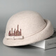 Lan Shimeg tragen Herbst- und Winterhut Frauen Wolle Wolle Hut warm warmer Basin Hut Top Hut Fischermodes Mode elegante britische Dome Basken Beret Beige Erwachsene pro Größe (versteckte Anpassung 56-57,5 cm)