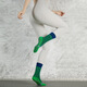 Lulu Summer Mid-Tube Pilates Five-Finger Socks Long-Tube Yoga Socks Non-Slip Professional Women's Fingered Sports Socks Curve Green One Size (35-40)