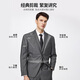 Shanshan Suit Men's Retro Floral Yarn Anti-Wrinkle Wear-Resistant Smooth Slim Business Professional Wear Groom and Best Man Wedding Dress Gray L 175/92A(48A) 175/82A(33)