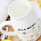 Bethes creative ceramic water cup milk cup breakfast cup simple mug cereal cup household cow pattern cup