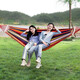 Suncojia outdoor hammock swing widened and thickened wooden pole anti-rollover double hammock dormitory hammock 2 meters * 1.5 meters