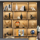 BHM high-end light luxury general manager office ornaments handicrafts high-end atmospheric creative living room study wine cabinet decorations a pair of brushed vases