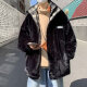 NASALIKE立领羊羔毛外套男冬季加厚痞帅棉衣双面穿棉服韩潮流ins港风棉袄 羊羔毛格子立领双面穿9902 杏色 L (关注店铺礼品)
