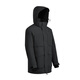 Made in Tokyo, winter short hooded ski down jacket, outdoor parka, thickened warm jacket for men, black XL