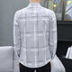 Men's long-sleeved shirt 2025 summer trend plaid casual shirt jacket men's top men's clothing Storm Online 9918 gray 2XL