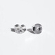 Huayouxinshi s925 sterling silver ear plugs, anti-falling, hypoallergenic, silver earrings, ear buckles, ear caps, ear jewelry, special accessories for earrings, ear plugs, s925 white ear plugs (price of 2 pieces)