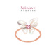 Chow Tai Fook SOINLOVE Treasure Girl 18K Gold Butterfly Tourmaline White Shell Ring VV254 No. 11