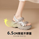 
ZHR sandals for summer convenient Velcro thick sole women's shoes versatile sports shoes for women G693 beige 34