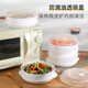 Jingdie microwave oven heating steamer large-capacity food-grade household water-added double-layer thickened container steamer steamer box steamer microwave oven special heating steamer 2 layers