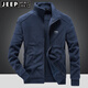 Jeep Spirit Jeep Fleece Jacke Herren- und Winterstand Halsband Fleece Top warm warm im Freien Innenkörper sowie Vlies verdickte Männerkleidung JPZM-9901 GRAU L Empfohlen 120-140jin [Jin gleich 0,5 kg]