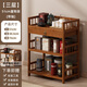 Kang Qianqiu tea cabinet storage rack bamboo wood small Bogu rack living room tea side cabinet tea room multi-layer tea set storage storage display rack with drawer 52 long three-layer multi-functional storage rack