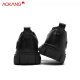 Aokang casual leather shoes men's British business big toe shoes 2025 summer new low top Martin boots men's black thick sole shoes black 41