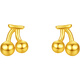 Saturday Fortune Cherry Gold Earrings Women's Football Gold Earrings Birthday Gift Price A0915205 One Pair Approximately 0.76g