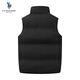 U.S. POLO ASSN. Down cotton vest men's autumn and winter outdoor windproof versatile waistcoat warm vest men's jacket black 2XL