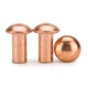 Huilide Copper Rivet GB867 Cabeza semi-redonda de cobre sólido Rivet sólido Cobre de cobre M2.5M4M5M6M8 2.5x8 [200 piezas]