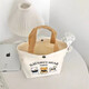 Einfache Brokat -Einkaufstasche Leinwand Bag Bento Handtasche Frauen Tasche Mama Tasche Pendlertasche Lunchbox Tasche Handtasche Handtasche Drei kleine Bären -Leinwand Tasche