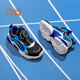 Anta-Kinder-Turnschuhe Jungenschuhe 2025 Frühlings- und Sommer-Neuerproduktknaufknopf-Gesichtslampe-Schuhe Running Schuhe [Jungen] Schwarz/Delphin Blau/Silber 9904-2 32