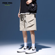 
Foss Phil shorts men's summer workwear trendy casual ice silk mid-pants loose sports five-point pants 9906 khaki 2XL