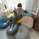 Tianyi Futon Cushion Bay Window Tatami Office Seat Floor Butt Cushion Japanese Style Lazy Pouf Linen Round Brown 42*42cm