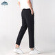 Dingfengbaoluo suit pants men's spring and autumn business formal straight casual all-match slim anti-wrinkle nine-point pants AM503 black 32
