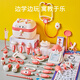 Huangen Children's House Playing Doctor Juguete de juguete Littlecope Caja médica Medical Enfermera Jugar a la inyección de baby polvo [Luxury 48 piezas Set] + Doll + Nurse Suit Todos los paquetes para la botella colgante