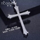 Ruofei diamond pendant for men pt950 platinum men's cross pendant platinum full diamond European and American style pendant platinum pendant (diamond about 4.1 carats) cross 29-30g customized
