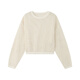 The Sea Life OU Hai Yisheng Pull Femmes 24 automne Nouveau produit Lazy Hollow Design Texture tridimensionnel Sweater V12590 Ice Cream Couleur