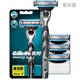 吉列（Gillette）锋速3剃须刀片Mach3男士手动刮胡刀吉利 4个刀头+收纳盒(无包装)
