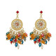 Jianla Super Fairy Colored Crystal Tassel Earrings Retro Exaggerated Ethnic Style Niche Design Bohemian Earrings for Women Colorful Heavy Industry Tassel Earrings A07-204