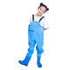 Amafuyun children's waders one-piece kindergarten waterproof pants for playing in the sea, beach shoes, soft and non-harming, rain boots for children e children's blue overalls 40 24 shoes inner length 15cm