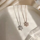 Blancpain Snowflake S925 sterling silver necklace women's exquisite clavicle chain 2024 new light luxury niche design high-end champagne color Snowflake Necklace