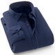 Nobel Paul (NOBOLPAUL) warm shirt men plus velvet thickened solid color business casual long-sleeved shirt workwear free white shirt large size men's clothing M719 blue strip 42 [Suggested 160-170Jin [Jin equals 0.5 kg]]