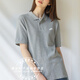 Nike (Nike) T-shirt pour hommes de grande taille pour femmes 2025 Automne Sportswear Breathable Loose confortable Jogging Polo à manches courtes décontractées FN3895-063 / Gris foncé / Grand 2xl