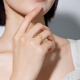 Congye Hong Kong gold shop sugar cube gold ring gold-plated silver ancient ring ring Shenzhen Shuibei male and female couple model sweet sugar cube ring gold 0.5 grams