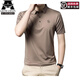 Ajgneamain Italienisch Licht Luxus High-End Herren Sommer kurzärmeliges Polo-Hemd Traaceless Business Casual halbärmelige, feste Farbe Herren 9859 Leichter Kaffee [kein Traaceless, kein Eisen und Anti-Falten] 3xl 190/56 [vorgeschlagen 170-190jin [Jin Equals 0,5 kg]]]