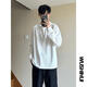 SI Ruilin Henry Camisa Henga larga Fincy Grey Grey Autumn New Camiseta Versátil Versátil Camiseta retro Retro Deportes Top White L [110-140Jin [Jin iguala 0.5 kg]]]