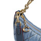 Die neue Crescent Bag Luna 27-Serie des Trainers, klassische Presbyopia Leder-Unterarmtasche, One-Shoulder-Handtasche, Freundin, Denim Blue CR679 B4in