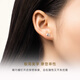 CRD Ke Laidi Spot Sparkling PT950 Diamond Platinum Earrings Screws Simple Shape Diamond Earrings Pair of Earrings | About 1.6 Points | Silicone Ear Plugs